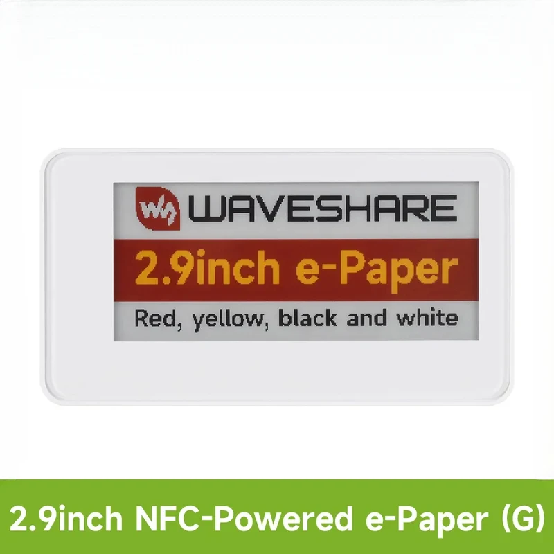 2.9inch Passive NFC-Powered E-Paper (G), Red/Yellow/Black/White 4-Color Displaying, Wireless Powering & Refreshing, ABS