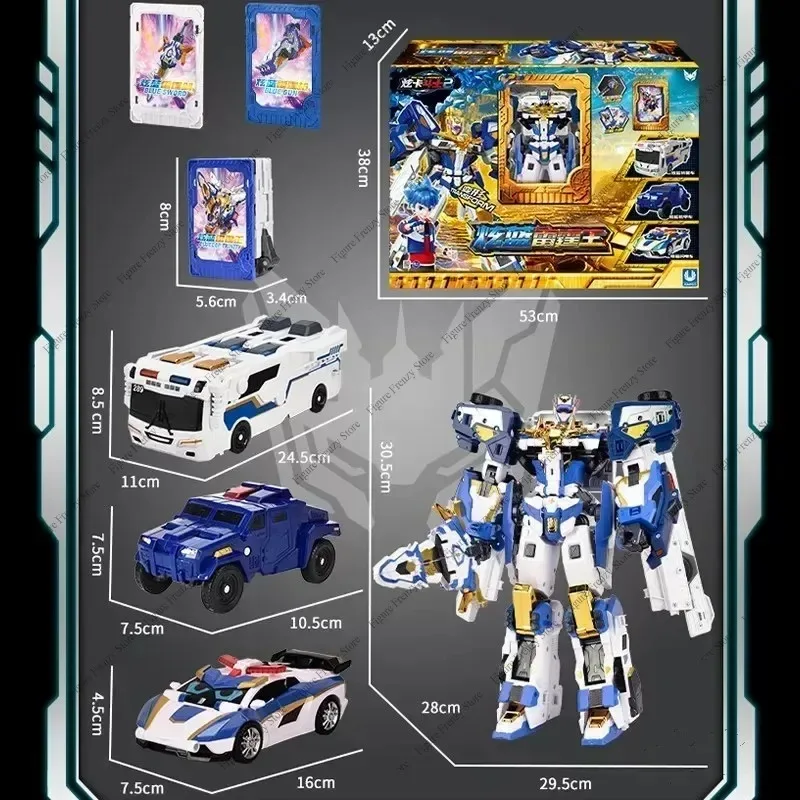 Gao Xuan Card Fighter 2 Dazzling Blue Thunder King Integrated Transformation Robot Season 2 Toy Mecha King - view 3