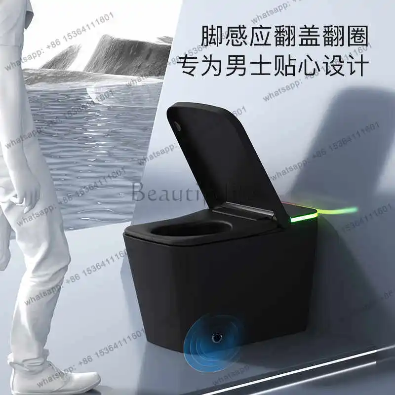 Square integrated smart toilet instant dual waterway no water pressure limit voice control