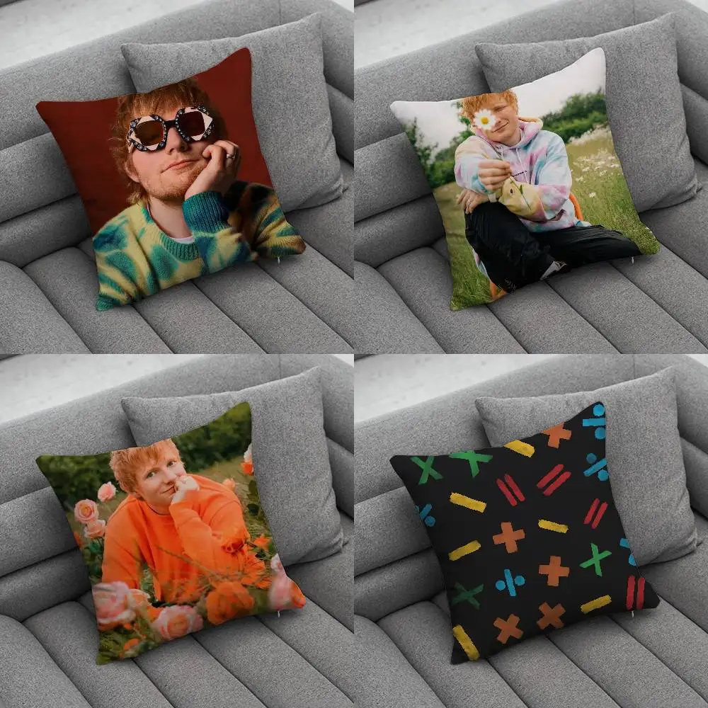 

E-Edward S-Sheeran Christopher Pillow Case For Home Bedroom Car Office Decoration Living Room Sofa Cushion Cover Suitable