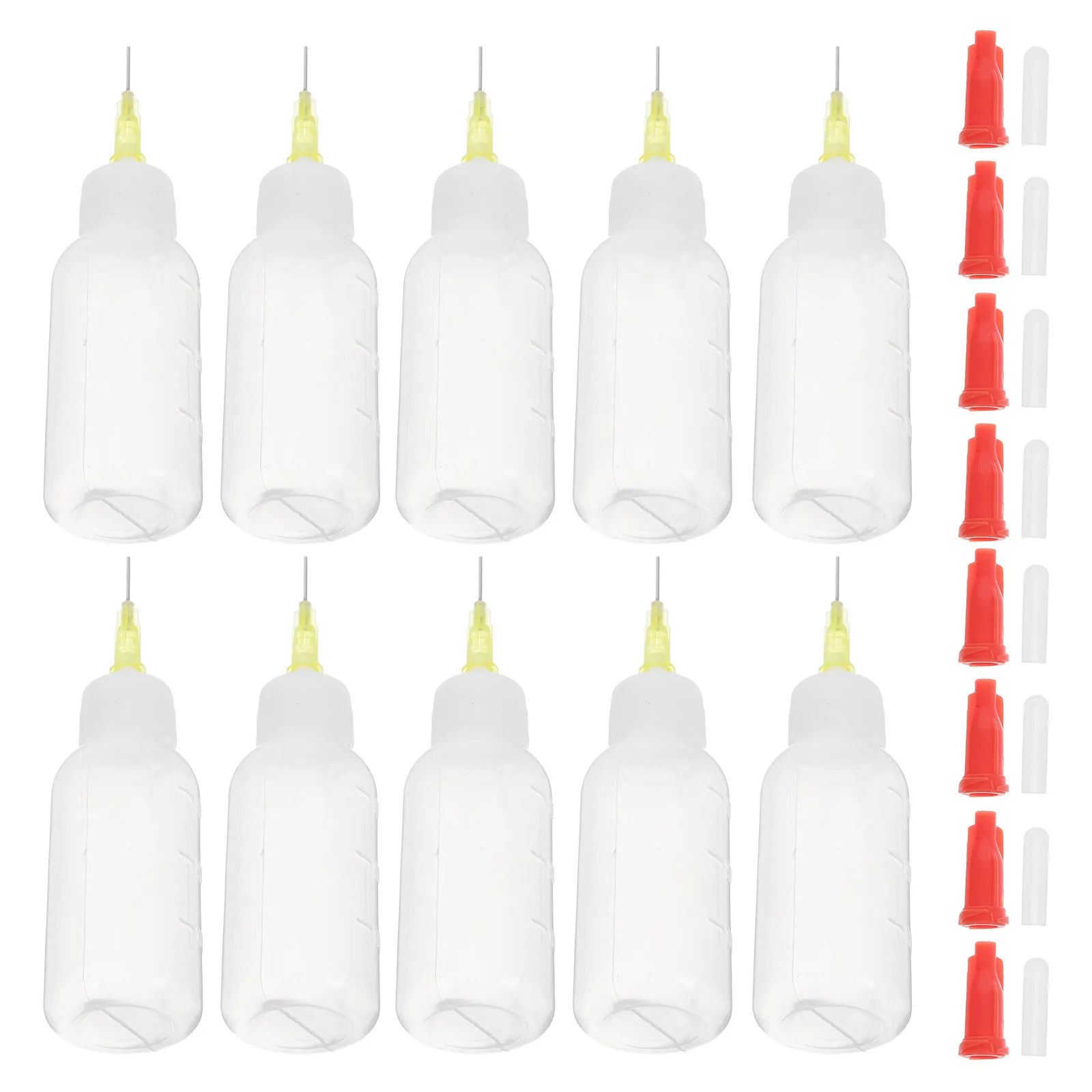 

10Pcs Precision Tip Glue Applicator Bottles Fine Tip Squeeze Bottles Empty Liquid Dispensing Glue Dispensers for Crafts Quilling