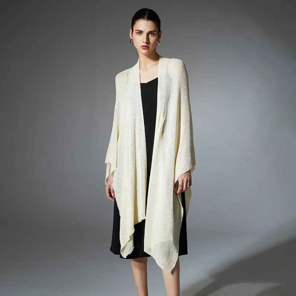 

2025 Premium Anti-Pilling Knit Wrap - SSF 2025 Solid Color Cover Up, Lightweight Cardigan Shawl for Women