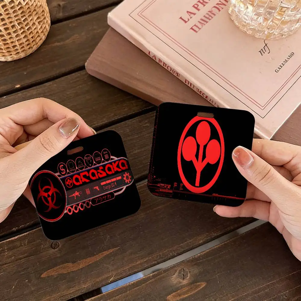 

Держатели для ID-карт с логотипом Arasaka Corporation, мультяшные, для девочек, чехол для пропускных карт, подвесной шнурок, женский держатель для бейджей, шейный ремешок