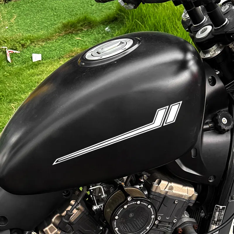 1 زوج الجانب قطاع دراجة نارية ملصقات مقاوم للماء للدراجات النارية ركوب الدراجات الجبلية خزان الوقود الزجاج الأمامي هدية شوكة شارات الفينيل #4