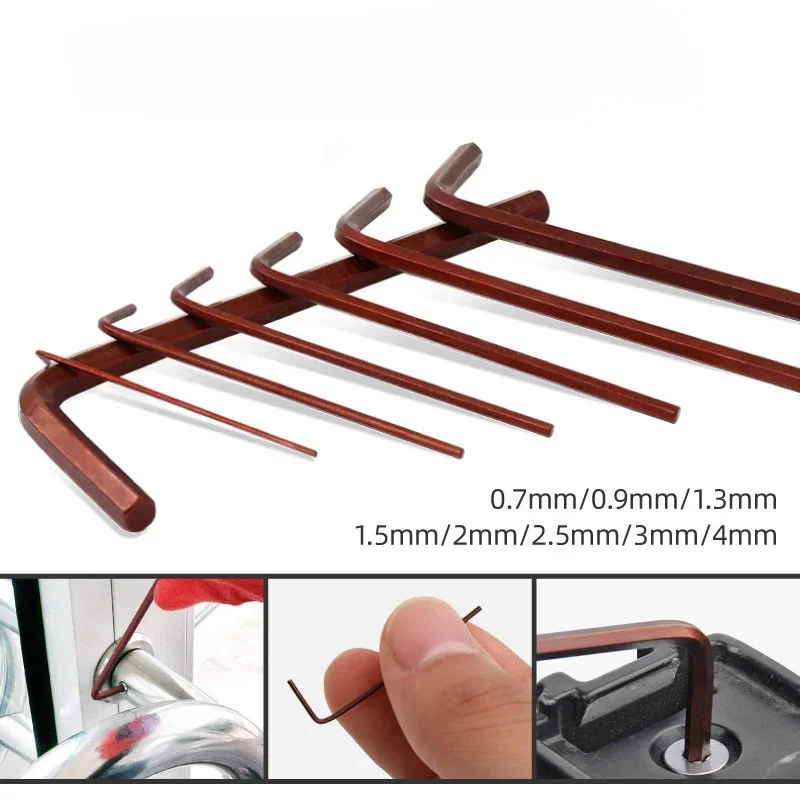 Mini Allen Key ประแจชุดขนาด 0.7 ถึง 4 มม. พร้อมกระเป๋าแบบพกพา Precison Hex Key ไขควงเมตริก L รูปร่างแขนสั้นชุดเครื่องมือ