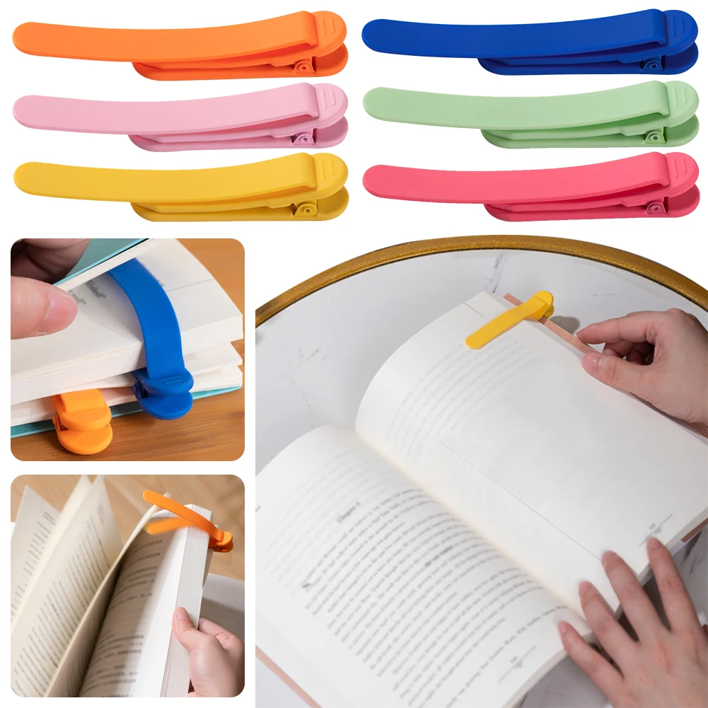 3/6Pcs Smart Bookmark Silicone Bookmark Clip Creative Stationery Notebook Page Divider Student Office School Supplies