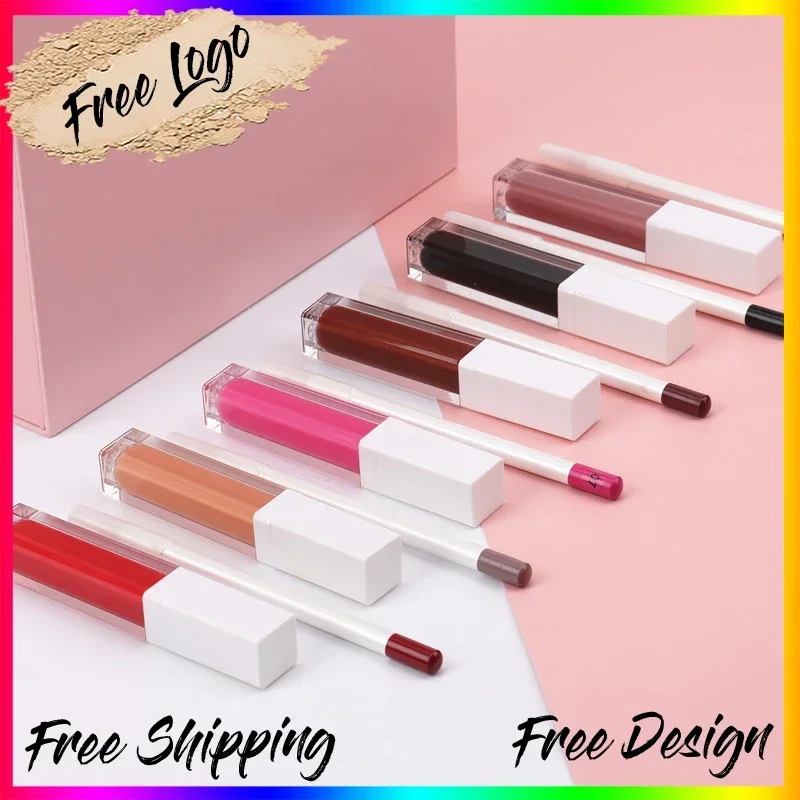 Private Label 21 Farben flüssiger Lippenstift & Lip liner Kit Antihaft becher langlebig matt wasserdicht leicht zu tragen Lippen Set Bulk