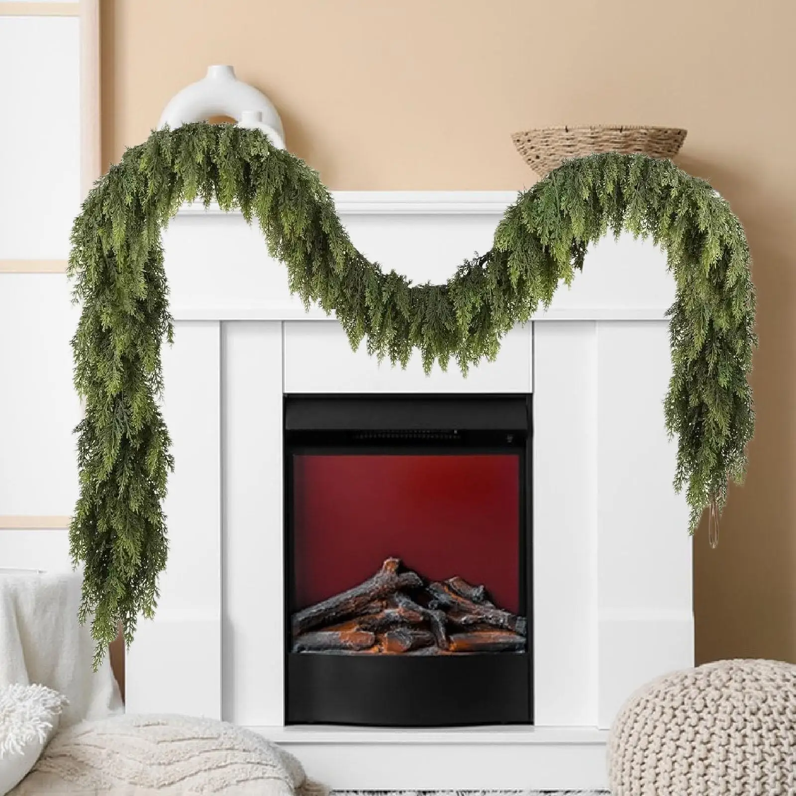 

Гирлянда из искусственной зелени Рождественский декор Креативная рождественская гирлянда для