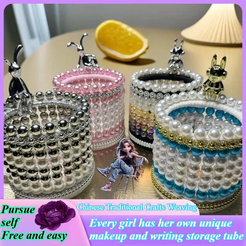 

Heiiokitty держатель для ручек для макияжа мультяшный дизайн традиционные многофункциональные маленькие украшения ручной работы атмосфера небольшой подарок на день рождения