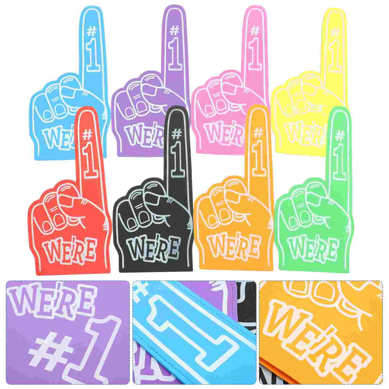 

8 Pcs Foam Finger Cots Cheerleader Clap Hands Fingers for Sports Children's Toys Kids Party Giant Props Cheerleading Stuff