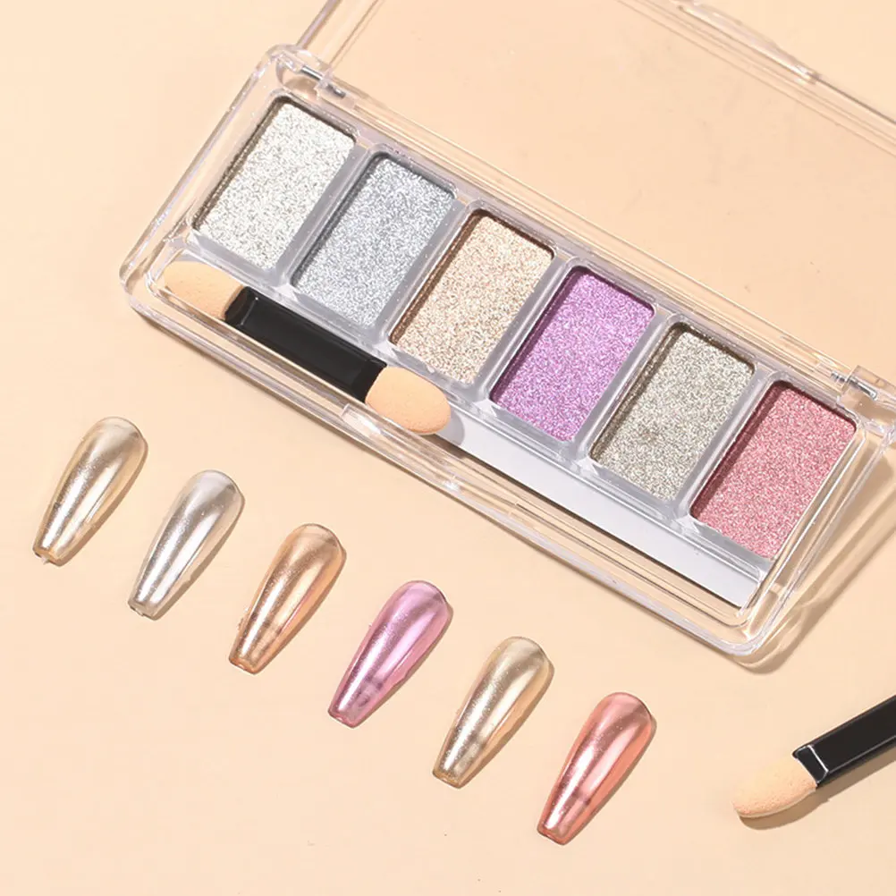 

Металлическая зеркальная пудра для ногтей с эффектом блеска, голографический пигмент для декора ногтей, глиттер для натуральных и искусственных ногтей