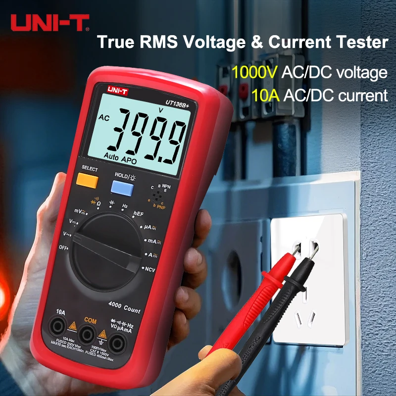 UNI-T Smart Digital Multimeter Auto Range 1000V True RMS TRMS NCV Live Wire Test 4000 Counts Pocket Meter for Electrical Repair
