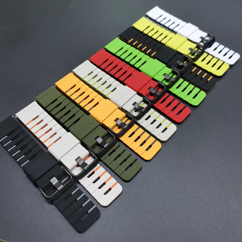 삼성 갤럭시 워치3 45mm/기어 S3/워치 46mm용 22mm 스트랩 스포츠 실리콘 밴드 화웨이 GT5 GT4 GT 3 SE GT6 프로 팔찌