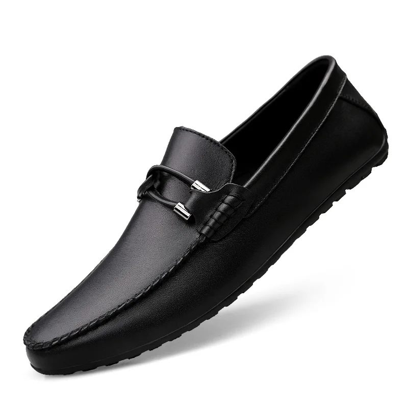 Spring Summer White Men Loafers Genuine Leather Casual Shoes Mens Moccasins Mocassin Homme Luxury Shoes Mocasines Hombre Slip On