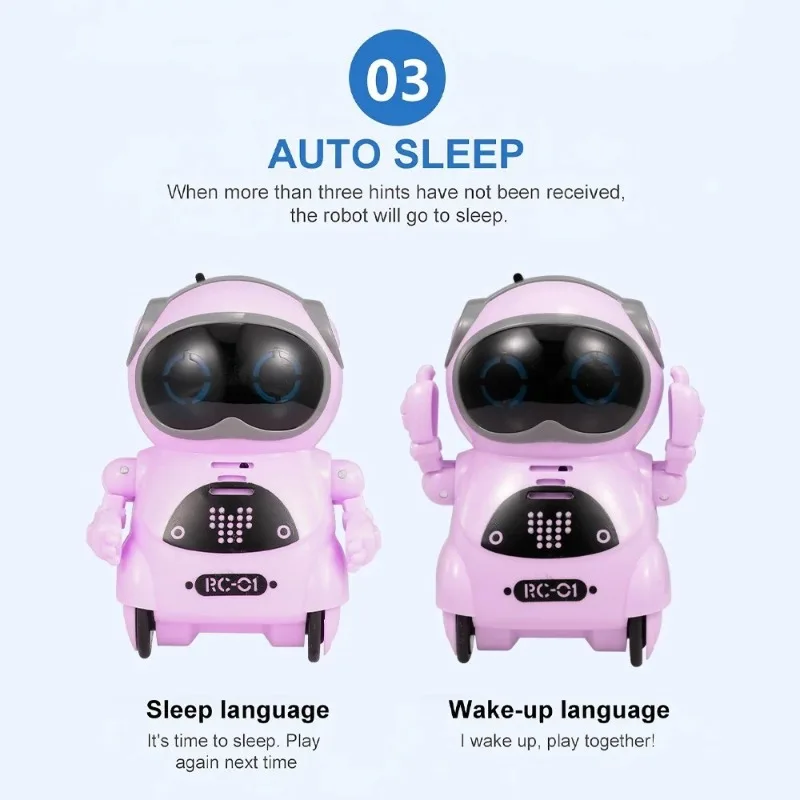 Interactive Mini Smart Robot Toy with Voice Recognition, Recording, Singing & Dancing for Kids Ages 3-12