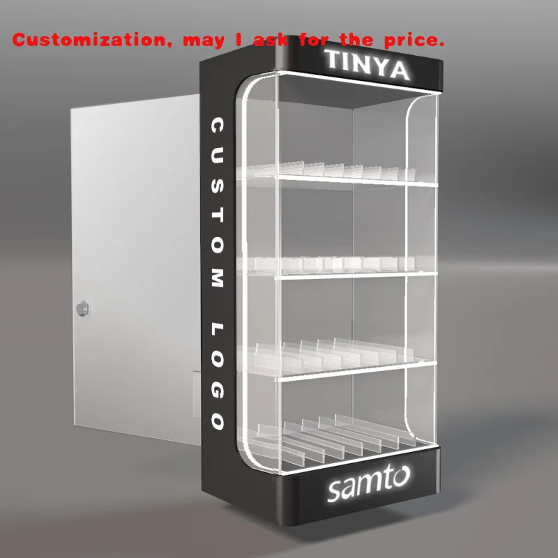 

custom.Customized Modern Style Products Can Display Stand Chew Display Rack Zyn Display in Smoke Shop