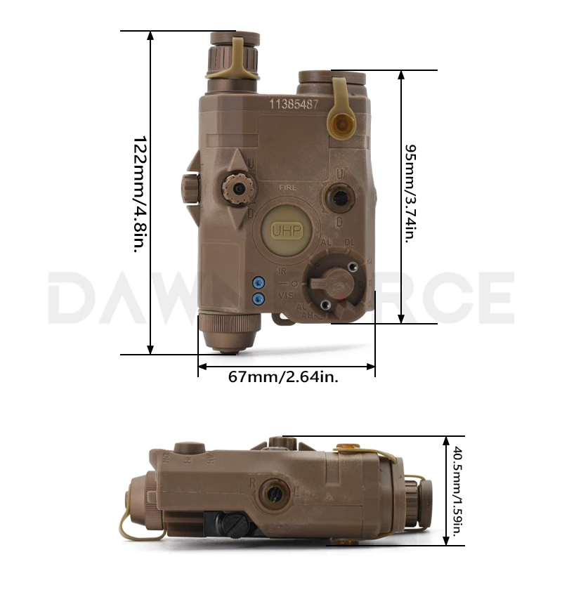 Imagem -02 - Sotac-hunting Scout Light com Interruptor de Controle Iluminação Led Lasers Verdes e Vermelhos Peq15 La5-c Atualizado Ver 2023