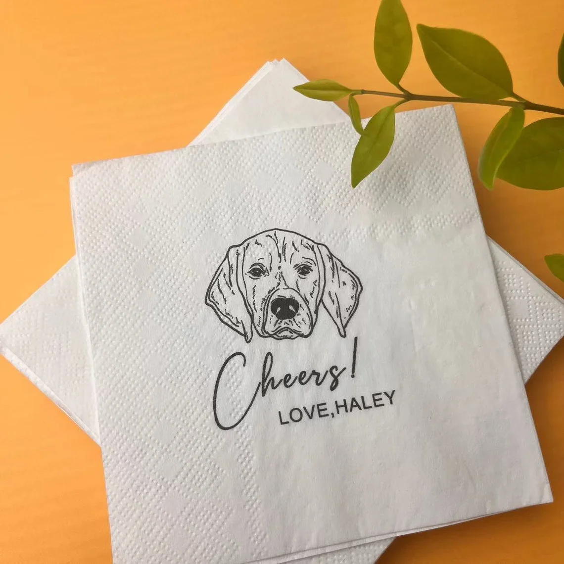 50pcs Custom  Pet Napkins for Wedding, Dog Party Napkins, Unique Shower Napkin, Customized Cat Napkins, Special Birthday Napkins