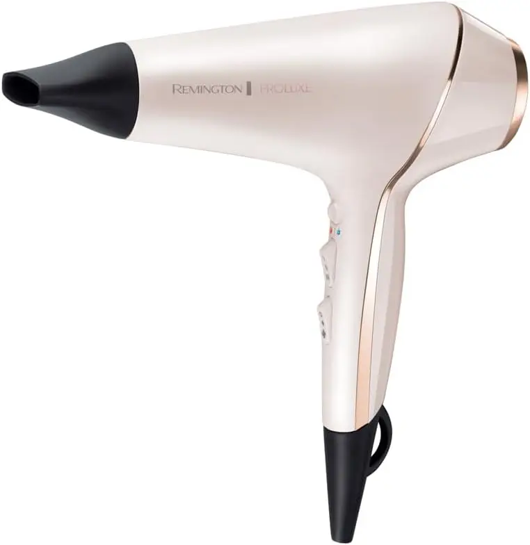Secador de Pelo emington 2400 W, motor AC profesional, tecnología antiencrespamiento PROluxe OPTIheat, iónico, ráfaga de aire frío