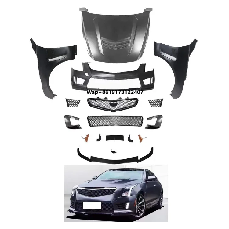 Factory Sales Modification ATS V Style Upgrade with New Hood Fender Front Bumper Body Kit for ATS 2014-2019