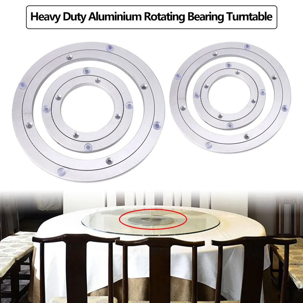 Rotating Tray Heavy Duty Aluminium Alloy Rotating Bearing Plate Turntable Round Dining Table Round Table Bearing