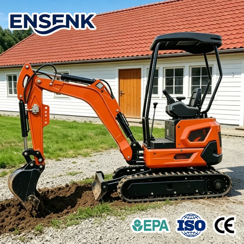 Farming Tools For Agriculture - Mini Escavadeira Multifuncional de 1,7 Toneladas