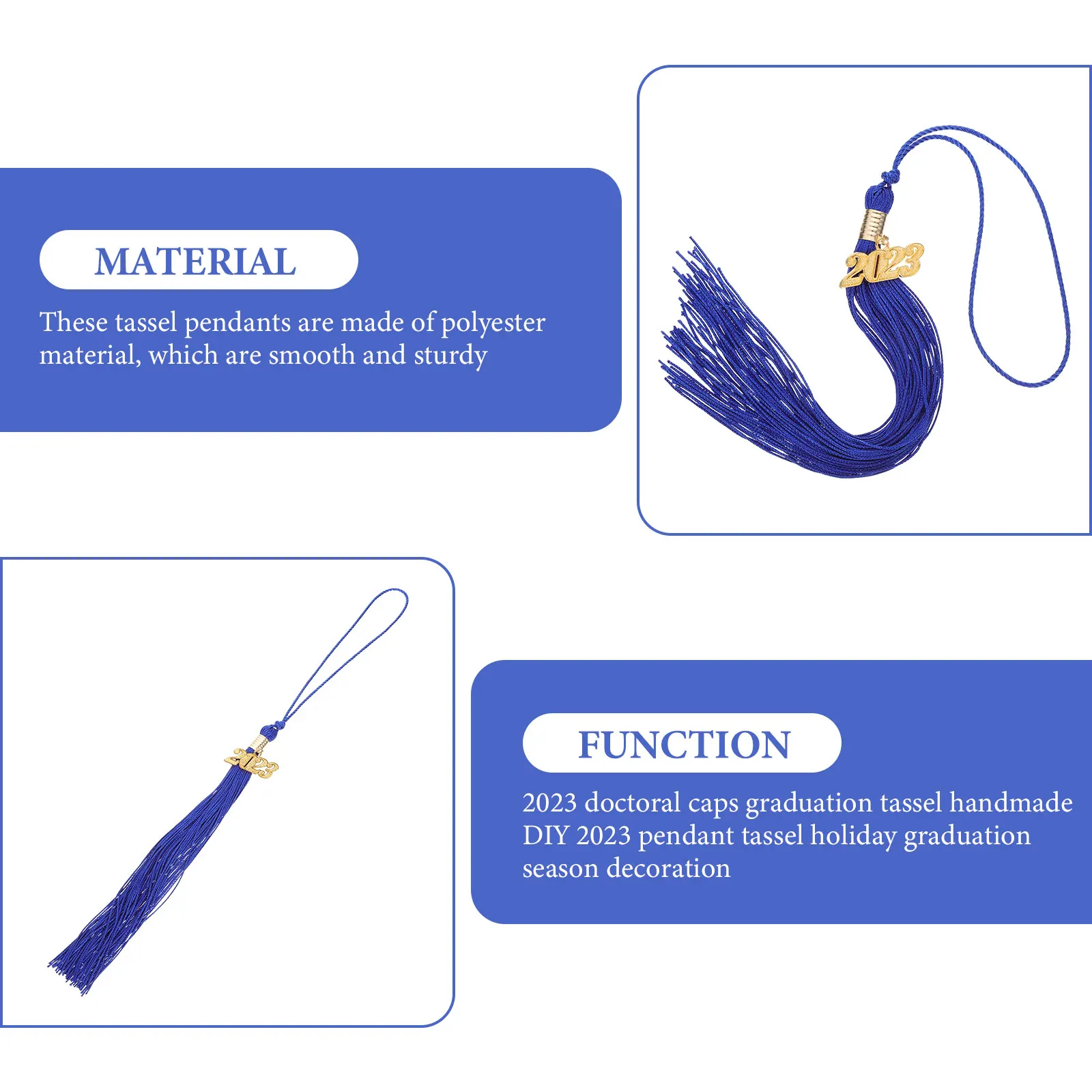 

10 Pcs Doctor Hat Tassel Graduation Cap Decoration Custom Banner Fringe Pendants Keepsake Student Ornament Photography Prop
