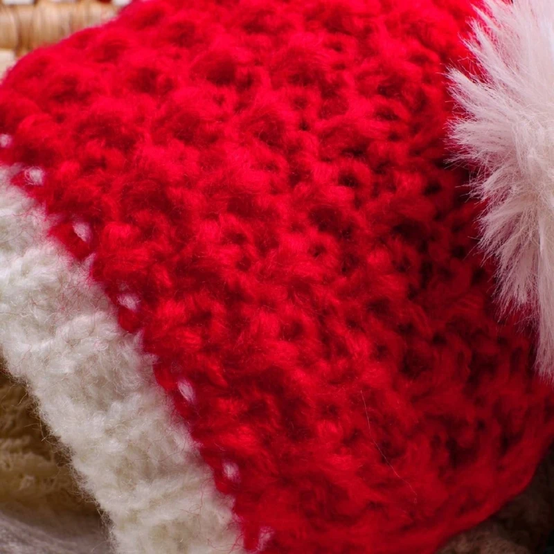 Casquettes respirantes avec pompons, Bonnet pour bébé, accessoires photographie, chapeau noël, chapeau respectueux