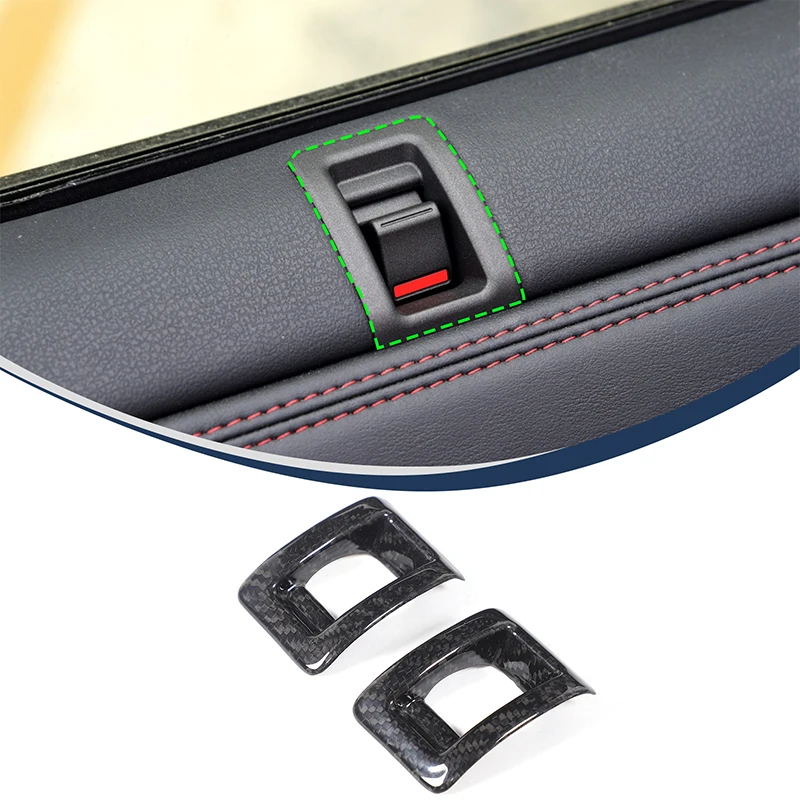 

Window Lock Switch Frame Trim Sticker Real Carbon Fiber Dash Air Outlet Frame Decor Car Gadgets For Nissan GT-R R35 2008-2016