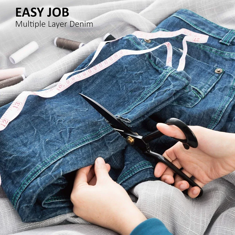 مقص خياط احترافي لقطع القماش مقص عالي التحمل لقطع الجلود مقصات خياطة حادة صناعية للمنزل