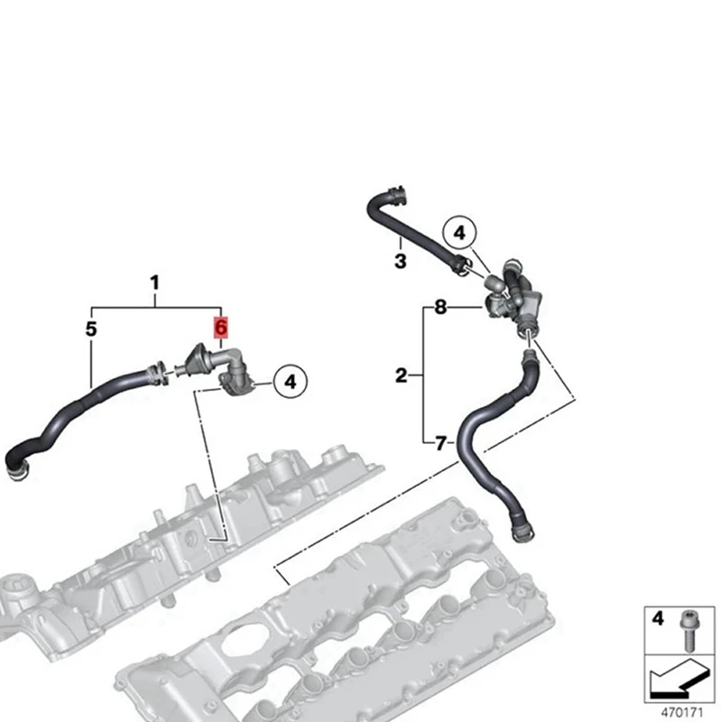 Car Vent Pipe For BMW 7 Series F01 F02 2010-2013 Crankcase Ventilation Valve 8661696 11158661696 11157646082