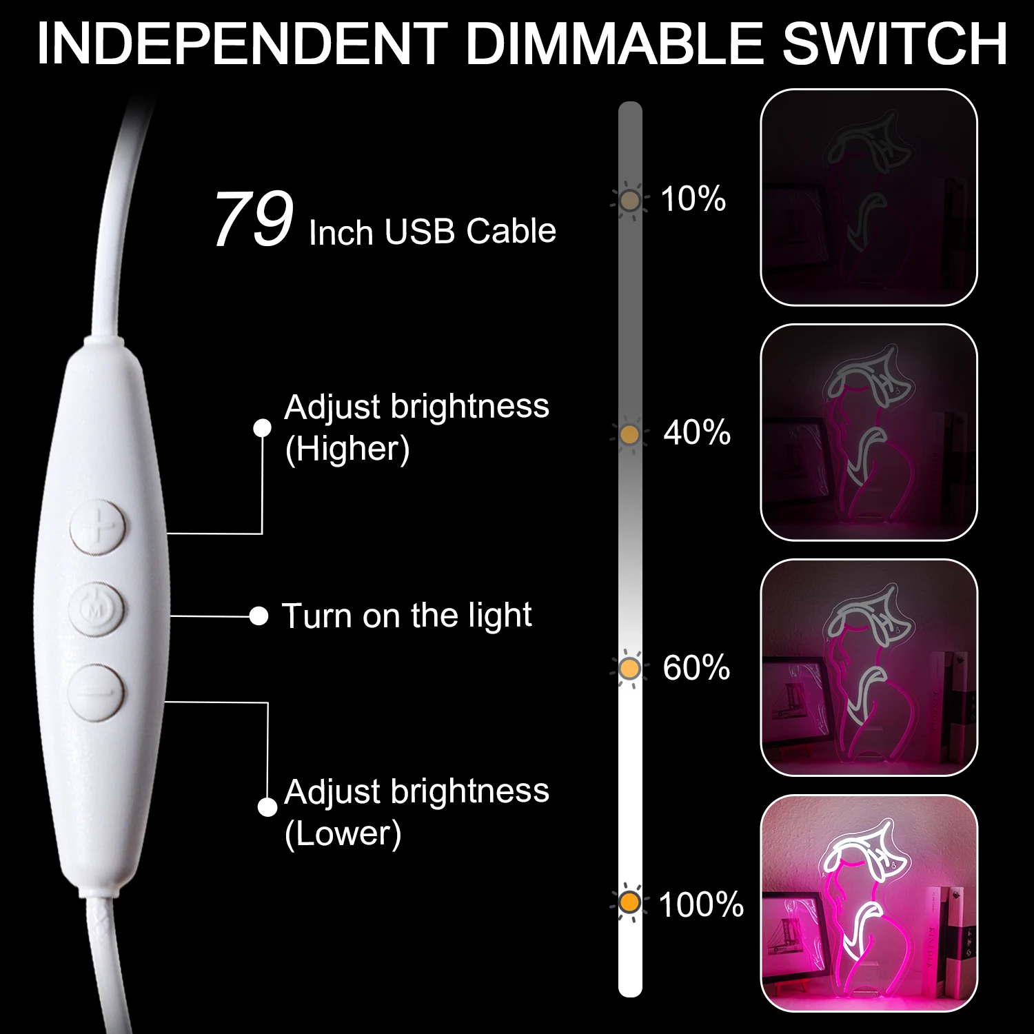 Sexy Lady Neon Signs For Wall Decor Woman Body Pink LED Lights Room Decoration For Dance Game Club Bar Striptease Party USB Lamp