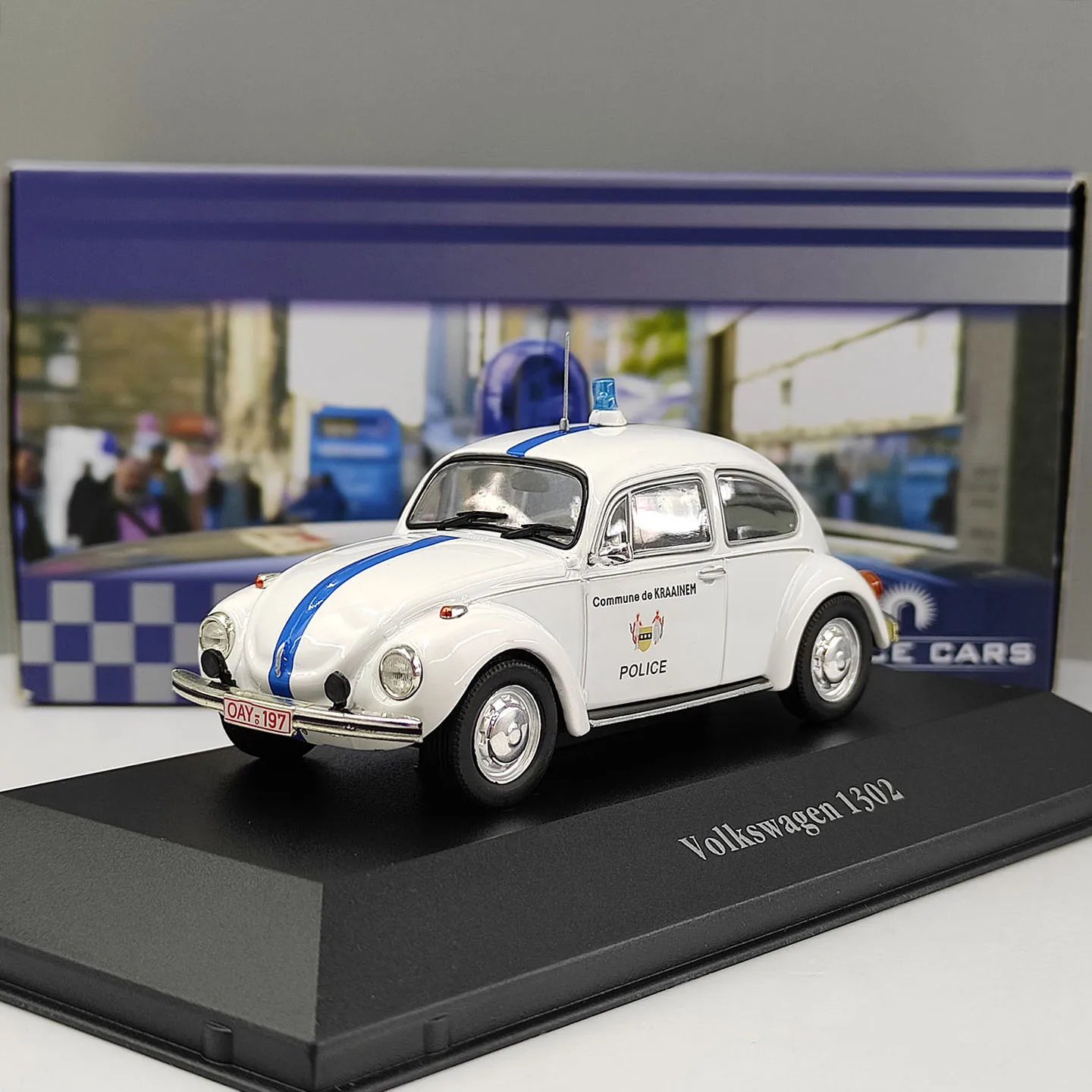 Diecast ATLAS 1:43 Scale VW 1302 Beetle Police Alloy Car Model