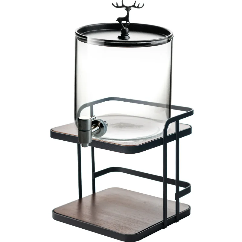 

Large capacity thickened borosilicate glass teapot with faucet to make tea in summer