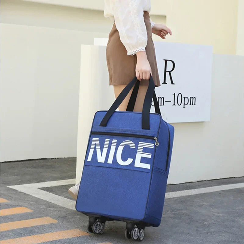 Bolsa de viaje portátil con ruedas, maleta con ruedas universales, plegable, con rodillo de gran capacidad