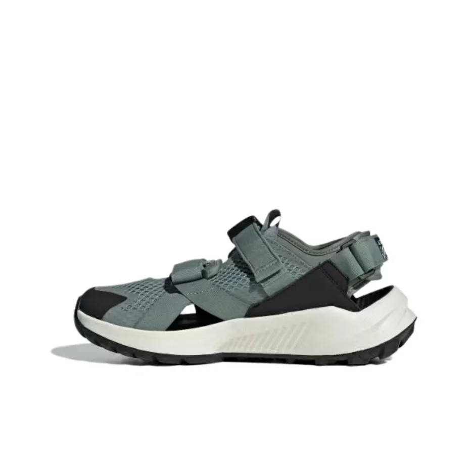 Adidas Terrex Hydroterra Breathable Abrasion Resistant River Trekking Shoes Unisex Green Black IF9167