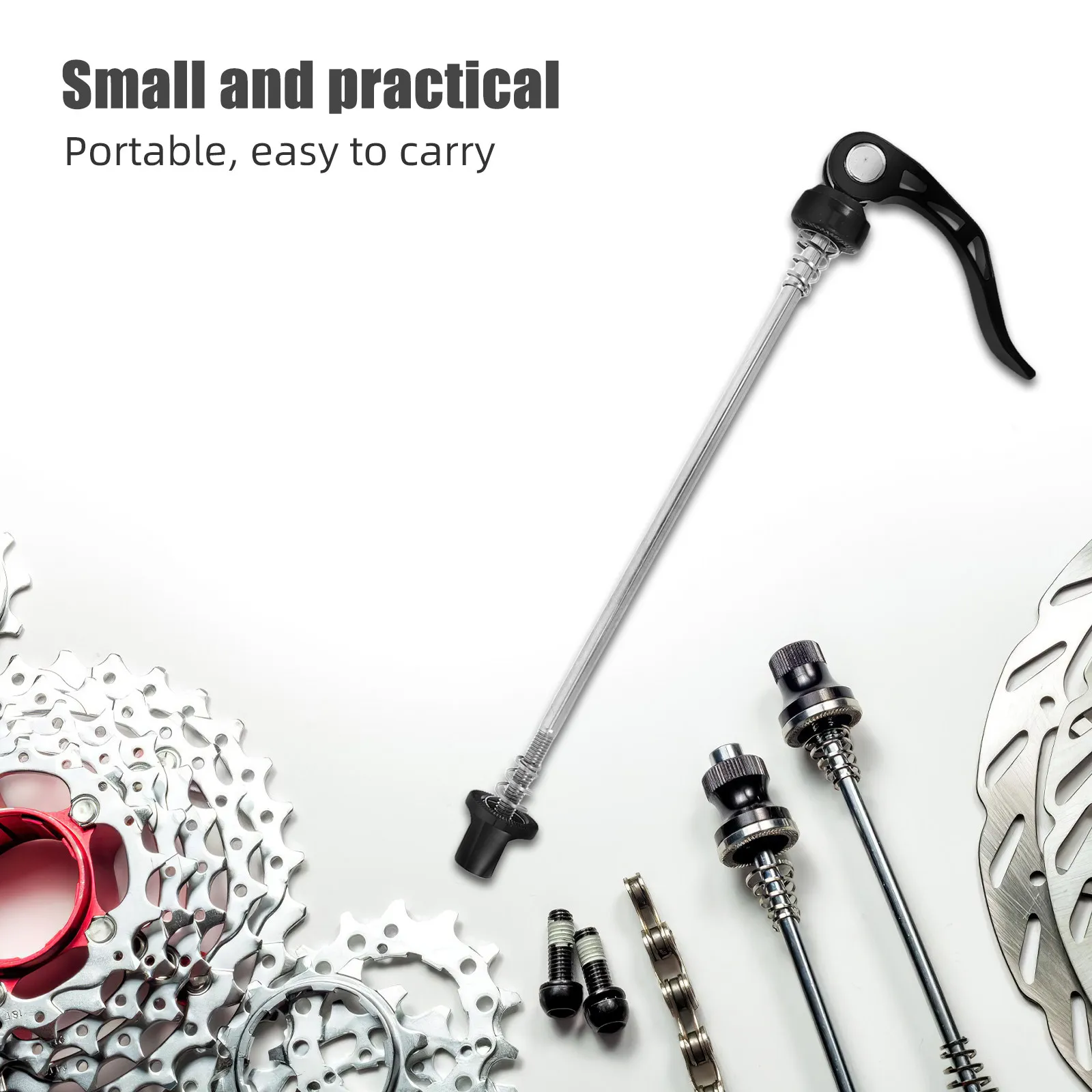 142Mm Quick Release Skewer Set for Mountain and Road Bike Steel Axle Front Rear Wheel Stable Fit Challenging Terrain Reliable