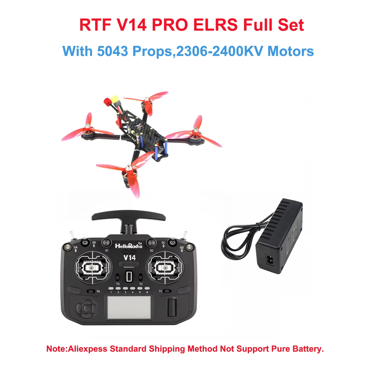 

DIY 225mm 5inch PNP BNF RTF FPV Racing Drone RC Quadcopter 3-4S with Ratel 2 Camera 2306-2400kv Motor 3inch Mini FPV Goggle