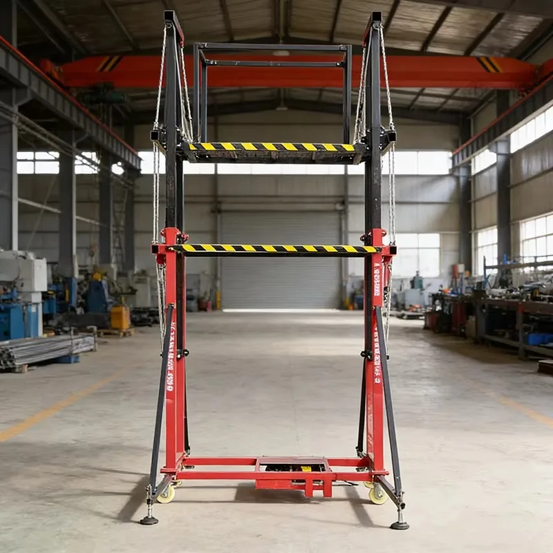 Portable Mobile Electric Lifting Scaffolding Foldable Platform Remote Control Construction Decoration Durable Electric Scaffold