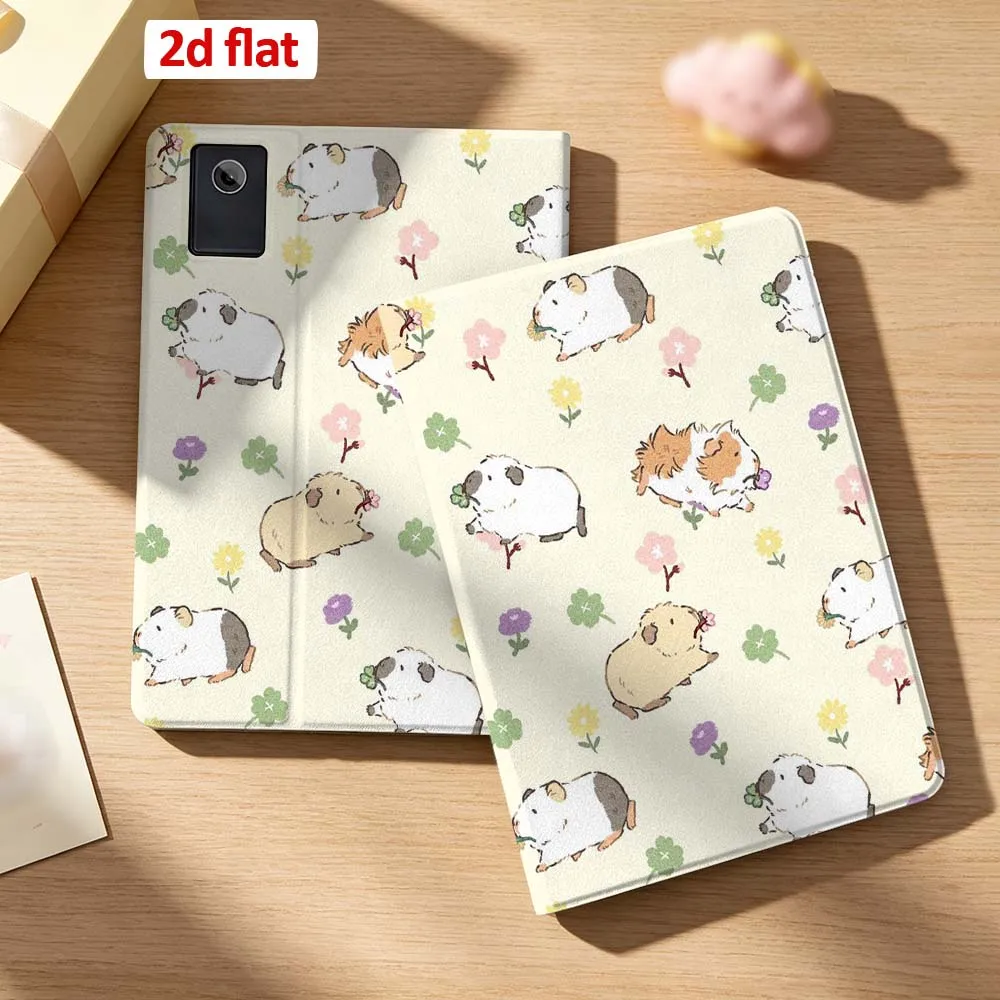 

Guinea Pig Floral Pattern For Lenovo Xiaoxin Pad 11 P11 P12 Gen 2 Pro Plus Idea Tab GT 5G Pen Tray Tablet Case