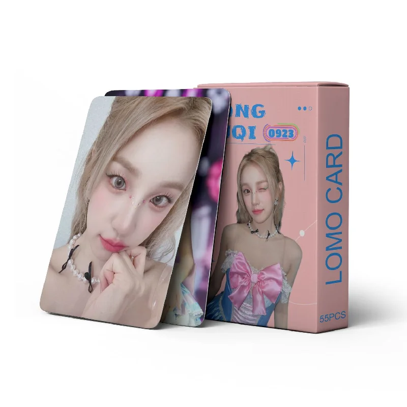 55Pcs/Set Kpop GIDLE Song Yuqi Lomo Card High Quality Postcard HD Double-sided Photo Cards Fans Collection Gift