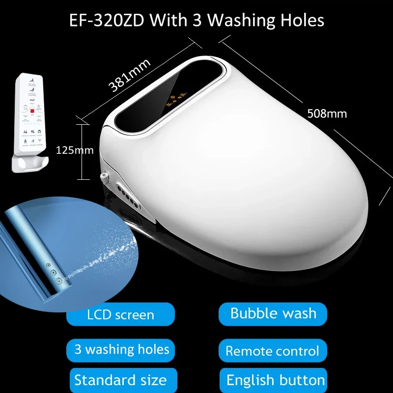 EcoFresh Smart toilet seat  Electric Bidet cover intelligent bidet heat clean dry Massage care for child woman the old