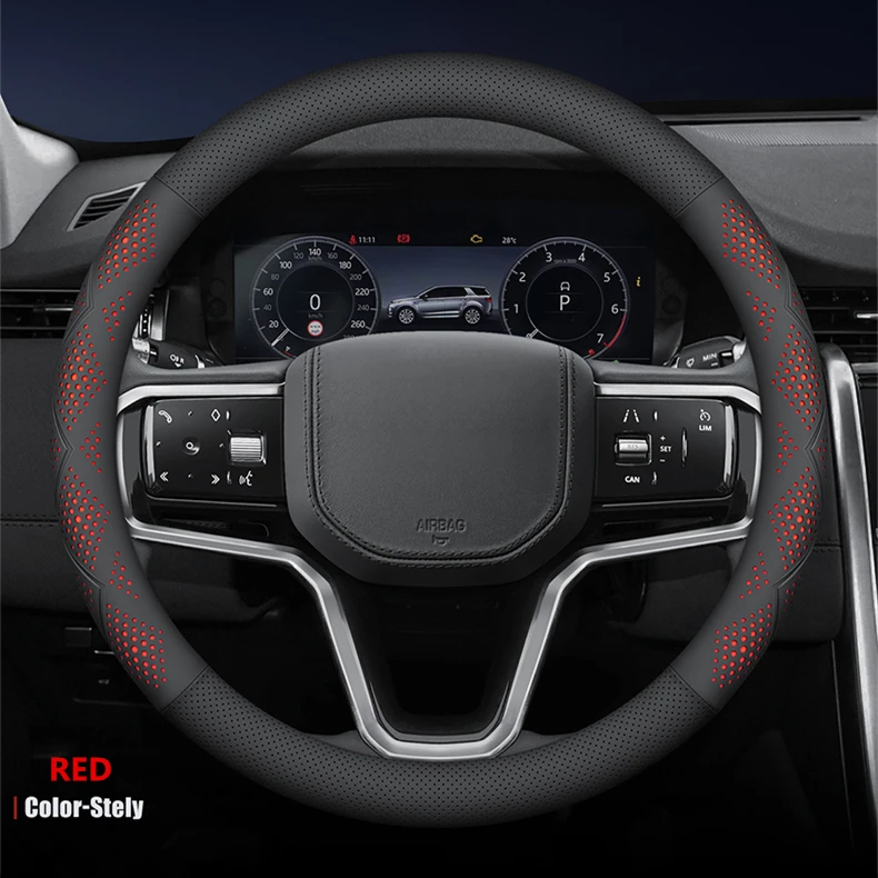 New Leather Steering Wheel Cover For Subaru Outback BrzWrx Xv Ascent Forester Impreza Legacy ETC.38cm15"Breathable Car Accessory view 4
