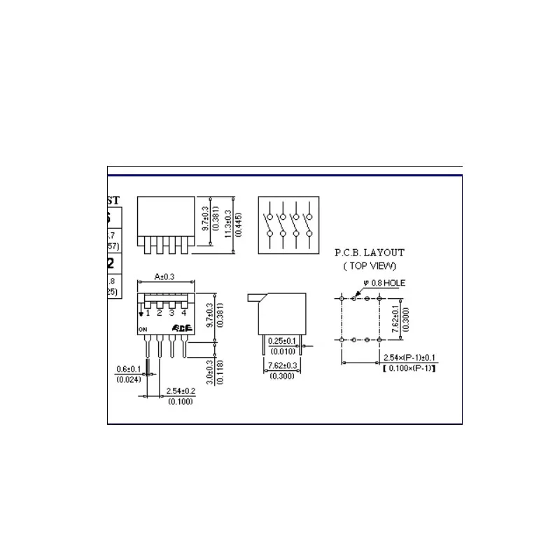 2 pz/lotto Taiwan EPG106A codice a levetta aperto 6 posizioni pianoforte con chiave 6 P levetta laterale 2.54mm blu