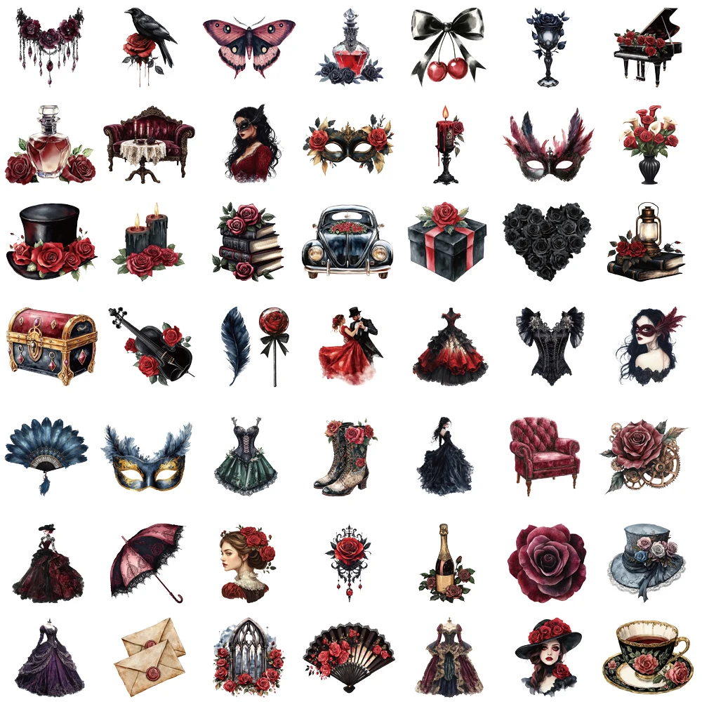 50PCS Set Of Tropical Fish Sticker Notebook Modern Scrapbooking Suitcase DIY Phone Waterproof Room Cafe Room Classic Stickers  ﻿