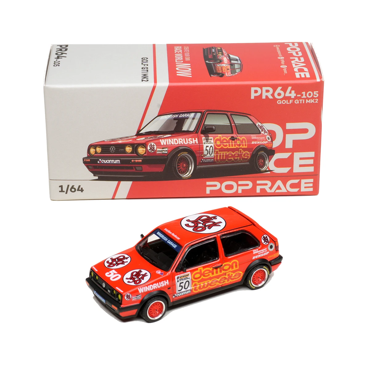 

Миниатюрная коллекционная модель Pop Race 1:64 GOLF GTI MK2 DEMON TWEEKS BTCC 1988 с открывающимся капотом, литая под давлением, для диорам, быстрая доставка
