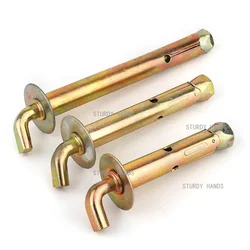 4Pcs Heavy Duty Wall Bolts Expansion Screw Anchor Hook Water Heater Concrete Jointer Anchor Point Tile Carpenter Tools M10