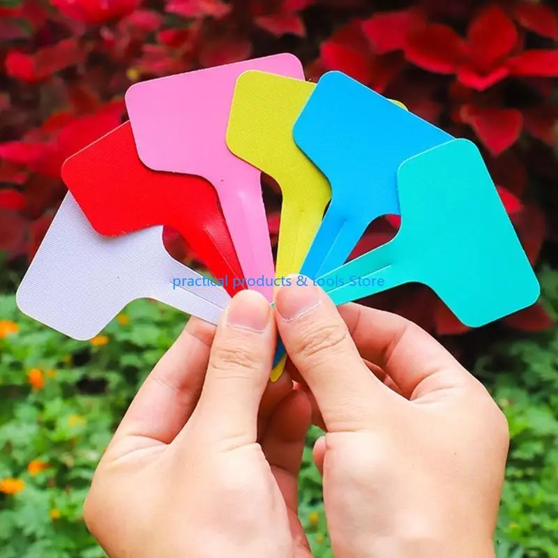 

77JB 100pcs Garden Plant Labels Plastic Sign Tags Nursery Markers Flower Pots Mark