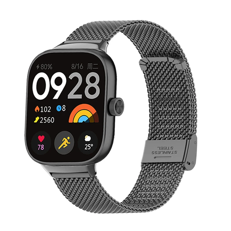 Strap for Redmi Watch 4, Metal Mesh Pulseira, Acessórios de Substituição, Pulseira para Xiaomi Redmi Watch 4