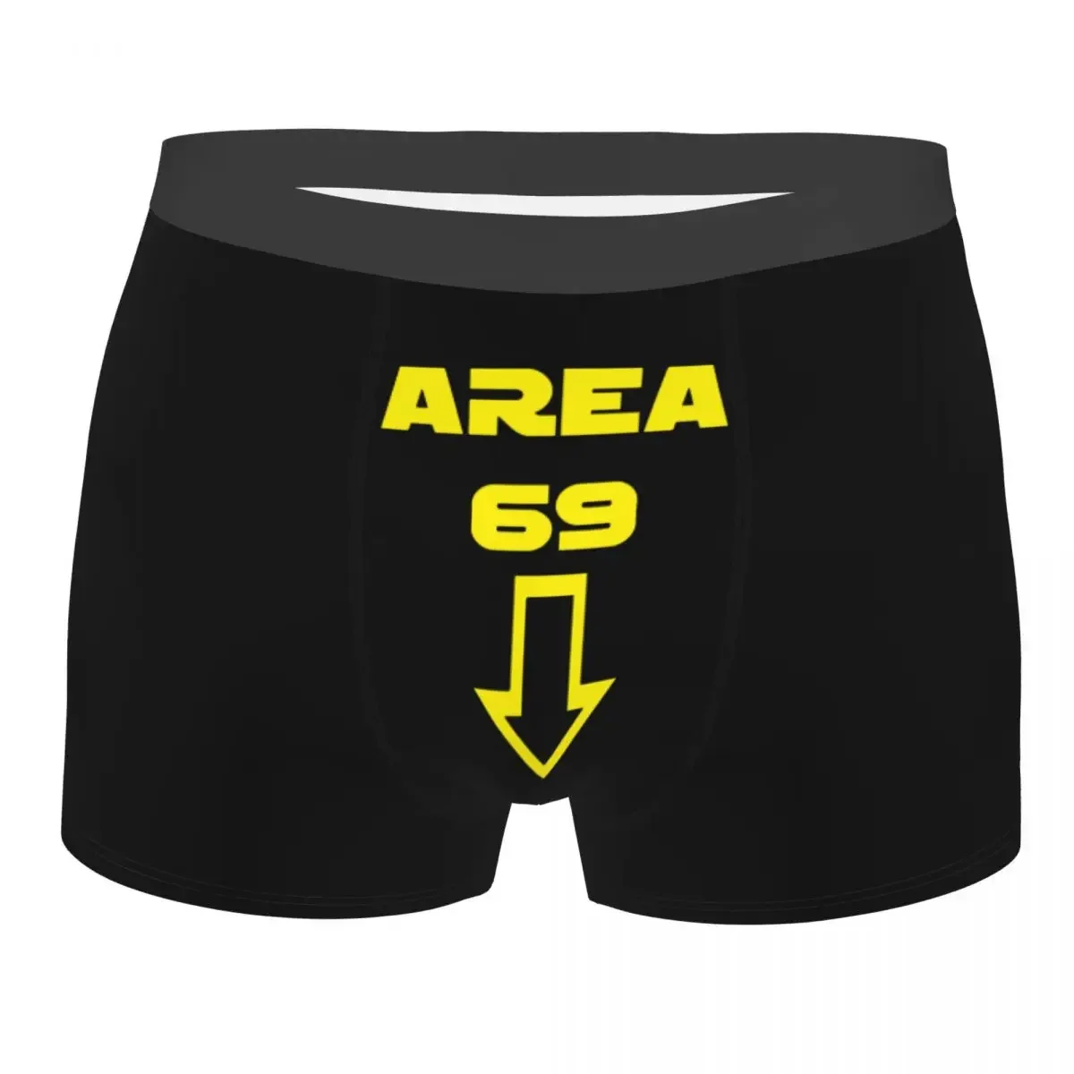 Area 69 Down Here Underwear Male Sexy Print Customized Boxer Briefs Shorts Panties Breathable Underpants